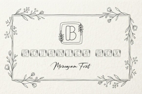Botanica Box: A Stylish Decorative Monogram Font
