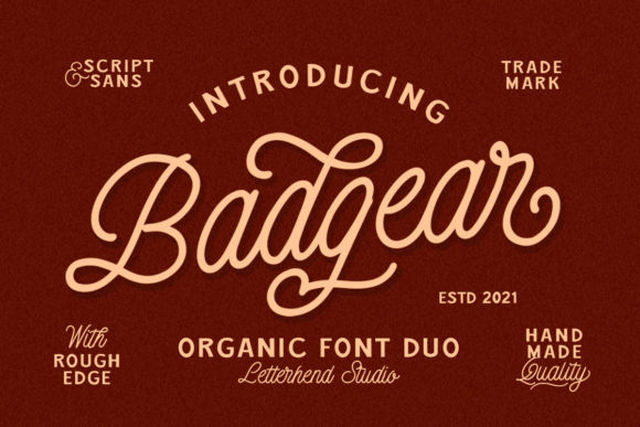 Discover Badgear: A Vintage-Styled Font Duo for Elegant Branding