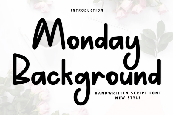 Discover the Elegance of the Monday Background Typeface