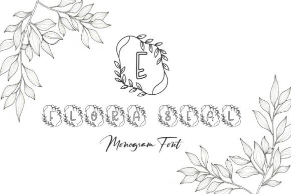 Flora Seal Monogram: Elegant Botanical Initials for Design