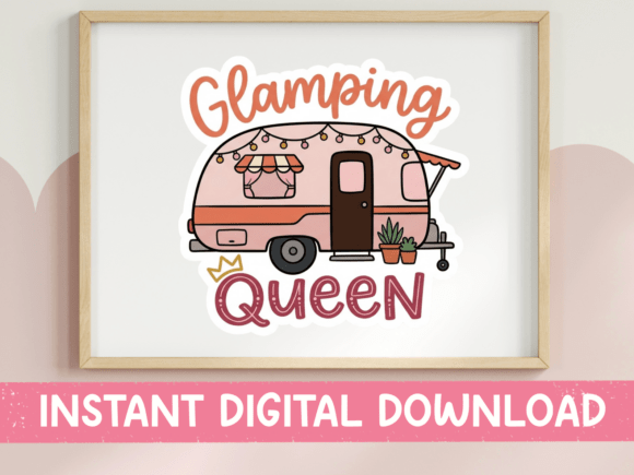Glamping Queen Camper Trailer: The Perfect Retro Font