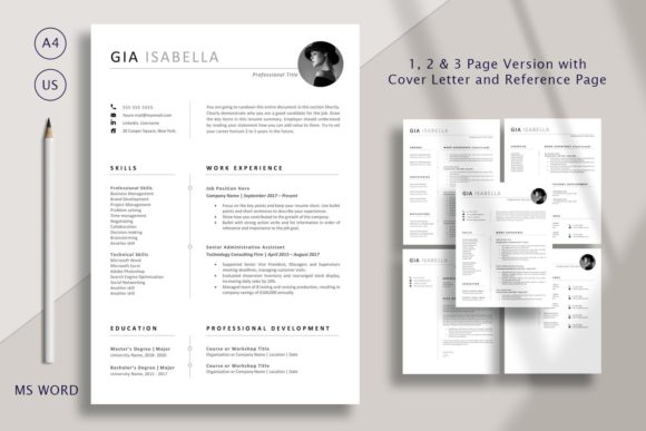 Minimalist Resume Template, Cv Template