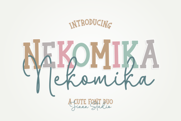 Nekomika: A Romantic Duo Font for Creative Designs