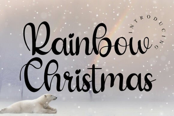 Rainbow Christmas Font: Festive Handwritten Magic