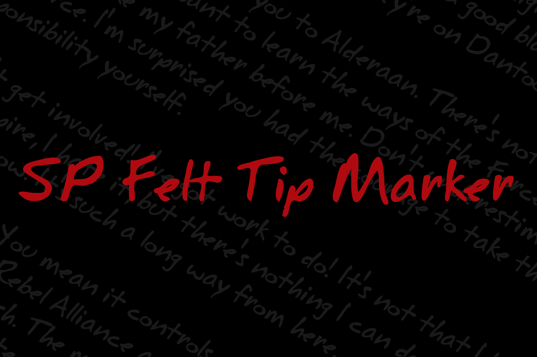 SP Felt Tip Marker: Authentic Handwriting Font