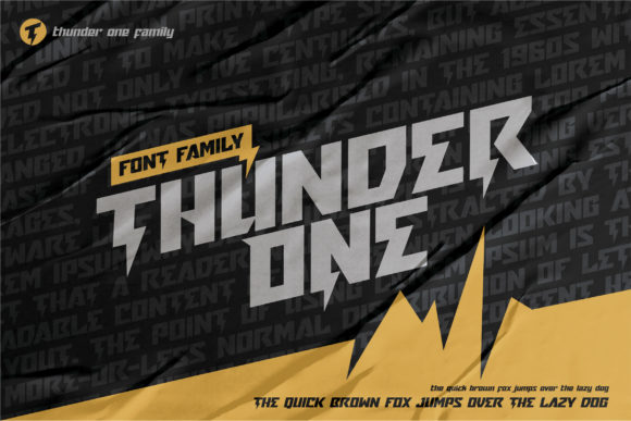 Thunder One: A Bold and Modern Display Typeface